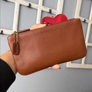 Coach Tan Leather Pouch